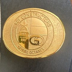 Indiana Metal Craft solid brass belt buckle