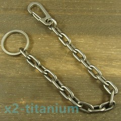 Heavy duty Titanium anti lost Key chain ring bracelet snap hook carabiner XH894
