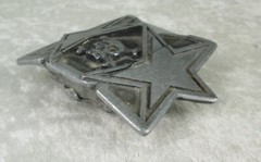 Skull Stars Belt Buckle Lighter Holder Bottle Opener Heavymetalbuckles