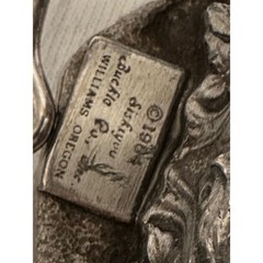 Vintage Siskiyou Belt Buckle Silver Excellent 1984 Valentine NE Centennial Retro