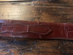 Carlos Ramos , Navajo James Reid style Sterling Silver Belt Buckle 27-29🐊✅