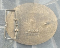 Vtg Solid Brass NRA Life Member Belt Buckle The Right To Keep And Bear Arms