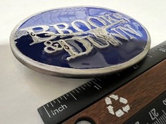 Brooks and Dunn Navy BLUE Enamel Belt Buckle Solid Metal Country Music Pewter