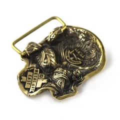 Skull Matte solid brass belt buckle, Dead head human skull solid belt buckle