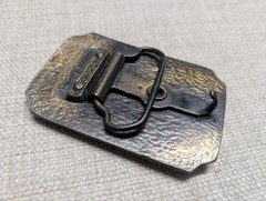 vintage 1970s belt buckle DUCKS duck hunting SOLID BRASS cowboy WESTERN