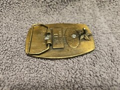 Train Railroad Belt Buckle Orange Brass Cii New York Vintage – DEBLOT