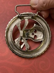 Vintage Skull & Crossbones Drinking Game with Spinner Belt Buckle