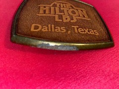 Vintage The Hilton LBJ Dallas, Texas Belt Buckle