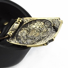 Brass belt buckle Glory to Ukraine!, National Ukrainian trident belt buckle