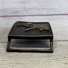 1980 J. Zerah Unicorn Handmade Solid Brass Belt Buckle Vintage Rare Horse