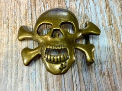 Creepy Skull Crossbones See-Trough Halloween Cutout Belt Buckle For 1.25&Prime; Belt
