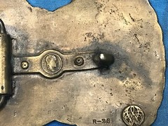 vintage 80s BUTCH CASSIDY AND THE SUNDANCE KID PINKERTON&rsquo;S GALLERY BELT BUCKLE