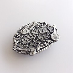 Antique Silver Western Wildlife Country Music Belt Buckle also Stock in the US