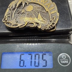 Vintage Hawaii Belt Buckle Palm Tree Travel Vacation Beach