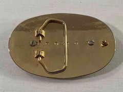 « Punched » 3D Relief Franklin Half Dollar Gold Color Belt Buckle