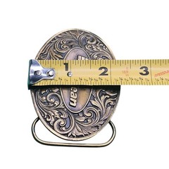 EnClean Men&rsquo;s Belt Buckle Bronze Floral Engraved Oval