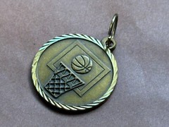 Minnesota Timberwolves NBA BASKETBALL CAMP Metal Medallion Round Hoops Ball