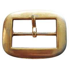 Vintage Gold-Tone Belt Buckle 40mm Pin Rectangle Shape School Uniform Hardware