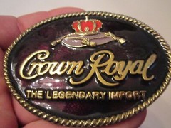 CROWN ROYAL LIQUOR BELT BUCKLE – HEAVY – GW-16