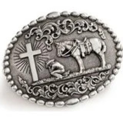 Nocona Men&rsquo;s Cowboy Prayer Belt Buckle 37374