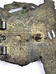 Motorcycle Belt Buckle BBB Baron Buckle Solid Brass 1978 Taiwan 6099 Vtg
