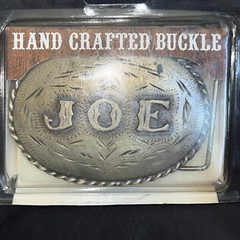 JOE belt buck Personalized Hand Crafted Made in USA Denver Colorado.