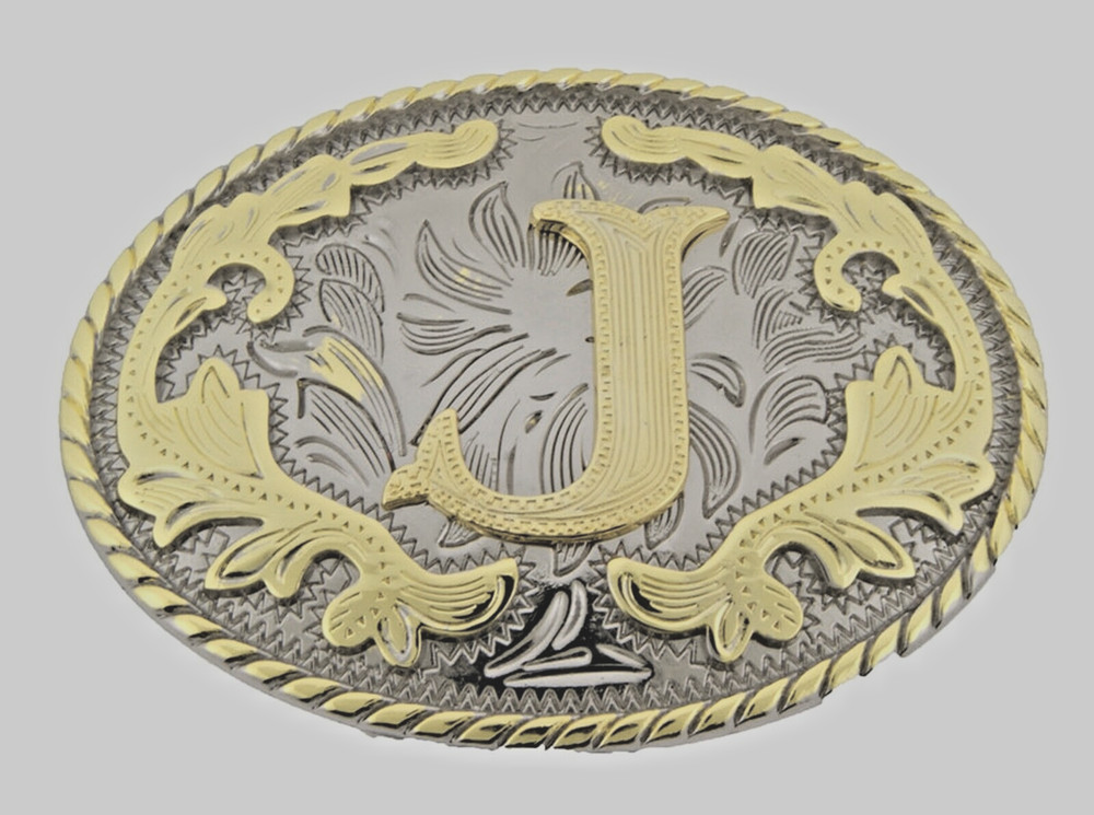 Initial A Letta a Belt Buckle Men Women Cowboy Cowgirl Western Rodeo Gold Metal