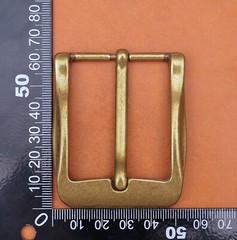40mm Cool Retro Antique Brass Casual Men Single Pin Prong Leather Belt Buckle