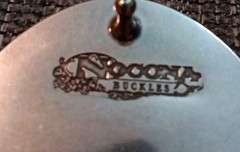 Nocona Belt Buckle Camo Deer Rope Edge Silver Tone Oval Leaping White Tail