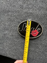 🚨 Y2K “SINGLE 💋” RARE AVANT GARDE LUXURY BELT BUCKLE