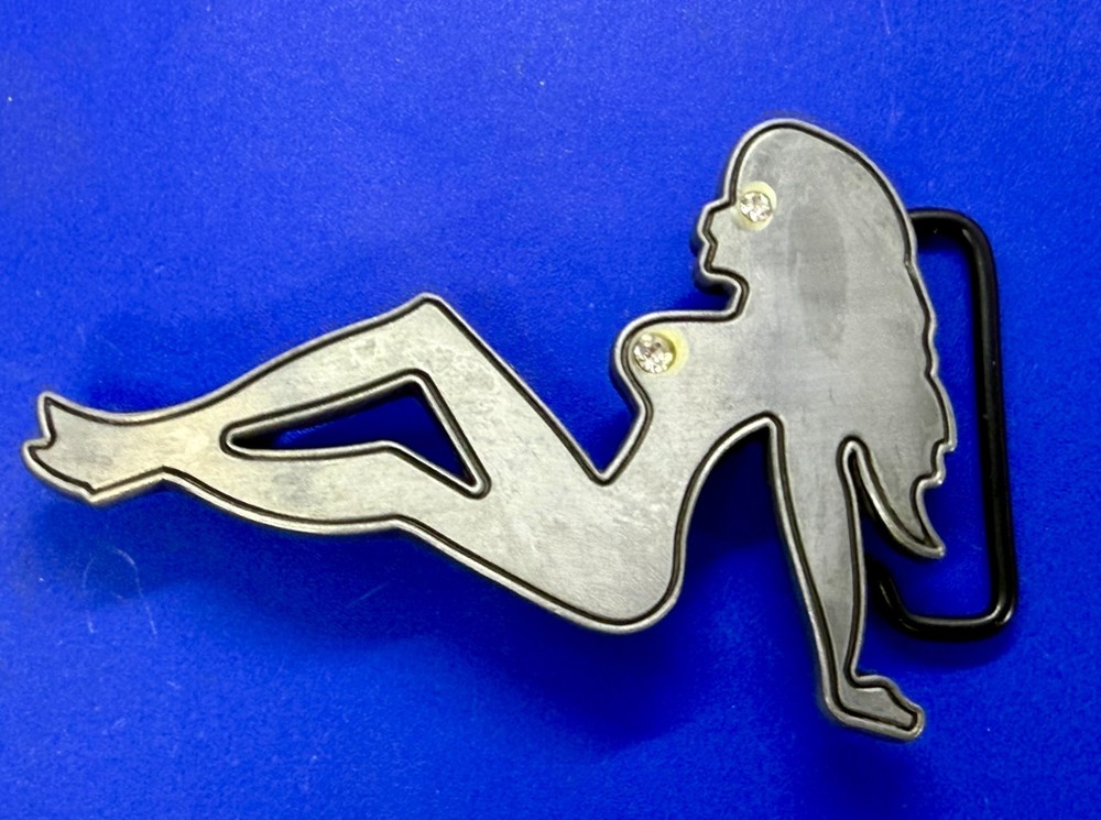 Sexy Woman Silhouette Mud Flap Girl Trucker Chick Belt Buckle By Buckle Rage