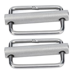 2Pcs Slide Buckle 316 Stainless Steel Rectangle Adjustable Knurled Roller Be CHU