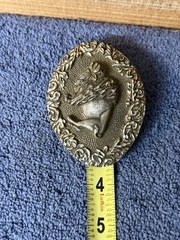 Vintage EGE American Bison Pewter Belt Buckle Buffalo 1993 Made In USA
