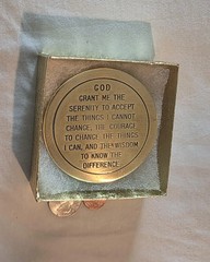 Vintage Metal Belt Buckle, Brass, Serenity Prayer, Church, Nice Western Design