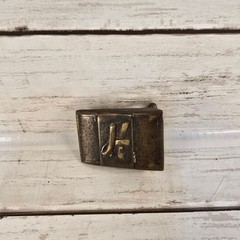 Vintage Hickok USA Master Plate Belt Buckle Initial H Brass Tone Mid Century