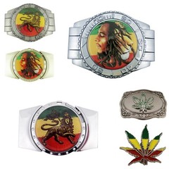 Marijuana Leaf Pot Hippie Stoner cannabis Weed Ganja Grass Herb Belt Buckle Goth