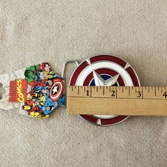 Marvel Comics Captain America Shield Metal Belt Buckle Vintage 1990s
