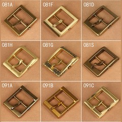 Brass Belt Buckle for Men Leather Belt Pin Buckle Stainless Steel Vintage Style