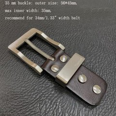 Pure Titanium Anti-Allergy Pin Buckle EDC Belt Buckle for 34mm/39mm Belt Tool