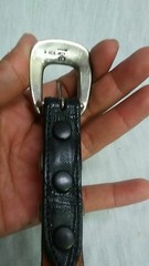 H.SCH sterling silver 925 buckle Sunset Canyon alligator belt Horst Schrader