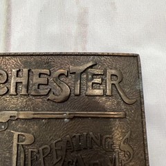 Vintage Winchester Repeating Arms New Haven Brass Belt Buckle