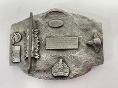 Siskiyou United States Army Pewter Belt Buckle J50 Vtg 1987 Made in USA