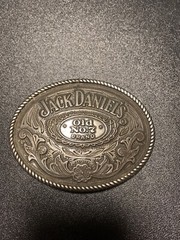 Vintage Western Style Jack Daniels Belt Buckle / Old #7 Brand Hipster