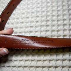 Coach | Size 34 inch Black and Brown Leather Belt with Silver Buckle