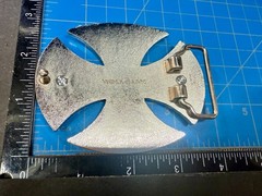 Maltese Celtic Iron Cross Gothic Punk Biker Silver Color Cutout Belt Buckle