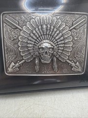 Ariat Men&rsquo;s Rectangle Chief Skull Buckle A37009 New