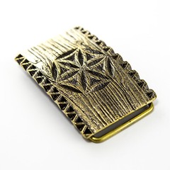 Brass belt buckle Engraved, Slavic sign, Ukrainian carvings style belt buckle