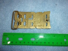 Vintage ROGER Belt Buckle Solid Brass Nick-Name plate cut out bold letters