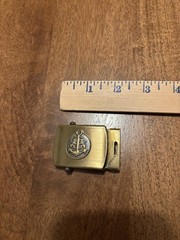 Nautical Anchor Navy Belt Buckle Mens Solid Brass Made USA Vintage Style