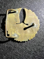 1970s vintage HARLEY DAVIDSON belt buckle SOLID BRASS motorcycle WINGS western